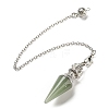 Natural Green Aventurine Pointed Dowsing Pendulums AJEW-P113-01P-05-2