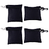 4Pcs 2 Styles Oxford Cloth PVC & Polyester Waterproof Coating Bag AJEW-DR0001-76-1