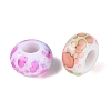 Printed Opaque Acrylic European Beads OACR-Q200-30-3