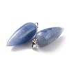 Dyed & Heated Natural Blue Aventurine Pointed Pendants G-F705-01U-P-3