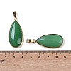 Natural Green Aventurine Pendants KK-F868-17G-3