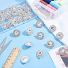 MAYJOYDIY US 30Pcs Alloy Rhinestone Shank Buttons BUTT-MA0001-03-4