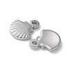 304 Stainless Steel Pendants STAS-I330-65P-2