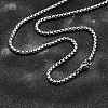 Non-Tarnish 304 Stainless Steel Box Chain Necklaces NJEW-O110-05H-P-1