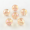 Round AB Color Transparent Acrylic Beads TACR-D005-14mm-08-1