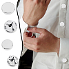 8Pcs 2 Styles Alloy Cufflinks BUTT-GA0001-34P-5
