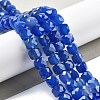 Natural Blue Agate Beads Strands G-C179-B22-01-2