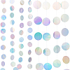 AHADEMAKER 4 Strands 2 Style Iridescent Circle Dots Glitter Paper Garland AJEW-GA0005-30-1