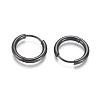 304 Stainless Steel Huggie Hoop Earrings LS-EJEW-F111B-17mm-B-2