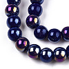 Electroplate Opaque Glass Beads Strands GLAA-T032-P6mm-AB03-2