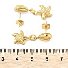 Star 304 Stainless Steel Dangle Stud Earrings EJEW-A125-61G-5