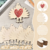 Thanksgiving Day Theme Unfinished Wood Pendant Decorations HJEW-WH20003-47A-3