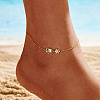 925 Sterling Silver Anklet AJEW-Z029-05G-3