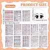 13Pcs 13 Styles Water Transfer Eyes Stickers AJEW-WR0002-89-2