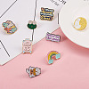 Yilisi 15Pcs 15 Style Word Enamel Pins JEWB-YS0001-09-12