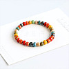 Handmade Porcelain Round Beaded Stretch Bracelets for Women FS-WG477B4-01-1