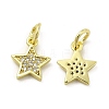 Brass Micro Pave Cubic Zirconia Charms KK-E068-VB248-1