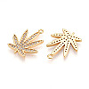 Brass Micro Pave Cubic Zirconia Pendants KK-N262-109A-G-2