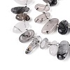Natural Black Tourmalinated Quartz Beads Strands G-Z091-A31-3