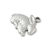 304 Stainless Steel Rabbit Pendants STAS-S186-07C-P-2