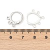 Beebeecraft 20Pcs 2 Style Brass Huggie Hoop Earring Findings KK-BBC0007-55S-4