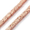 Electroplated Natural Lava Rock Beads Strands G-I360-K02-03-1