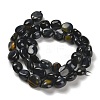 Dyed Natural Blue Tiger Eye Beads Strands G-P497-01E-74-3