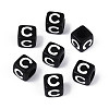 Initial Acrylic Horizontal Hole Beads OACR-ZX006-35C-1