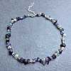 Natural Fluorite Chip Beaded Necklaces for Women IW6789-13-1