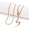 1.2MM 304 Stainless Steel Boston Link Chain Necklaces NJEW-N058-08G-1