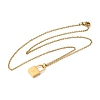 304 Stainless Steel Rolo Chain Pendant Necklaces NJEW-S444-01G-19-2