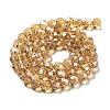 Electroplate Transparent Glass Beads Strands EGLA-A035-T8mm-A17-2