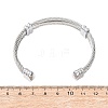 Tarnish Resistant Trendy Men's Torque Bangles BJEW-L111-02-5