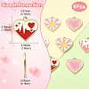 8Pcs 4 Colors Alloy Enamel Pendants ENAM-YW0004-31-2