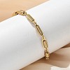 304 Stainless Steel Spring Oval Link Chain Bracelets for Women Men BJEW-S164-01G-2