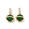Brass Micro Pave Cubic Zirconia Pendants KK-Z139-04G-2