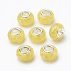 Crackle Resin European Beads RPDL-S012-B10-2