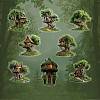 16Pcs Tree House PET Adhesive Waterproof Stickers Self-Adhesive Stickers PW-WG86142-01-1