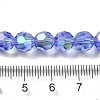 Electroplate Transparent Glass Beads Strands EGLA-A035-T8mm-L14-4