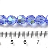 Electroplate Transparent Glass Beads Strands EGLA-A035-T8mm-L14-4
