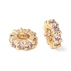 Brass Micro Pave Cubic Zirconia Beads KK-A253-11G-03-1