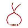 Christmas Handmade Glass Seed Beaded Slider Bracelets BJEW-MZ00226-02-2