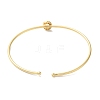 Rack Plating Brass Micro Pave Clear Cubic Zirconia Letter Open Cuff Bangles BJEW-A018-01G-G-3