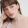 20Pcs 2 Colors Brass Clear Cubic Zirconia Charms FIND-BBC0002-16-5