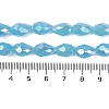 Opaque Solid Color Electroplate Glass Beads Strands LS-EGLA-N013-J4mm-B05-4