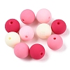 Rubberized Style Imitated Silicone Acrylic Beads MACR-T048-01B-15-1