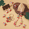 5Pcs Boot Baking Paint Glass Enamel  Beads LAMP-TADJ0001-08D-6