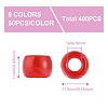 400Pcs 8 Colors Resin Large Hole Beads RESI-CW0001-12-3
