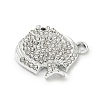 Alloy Rhinestone Pendants PALLOY-P313-12B-P-2