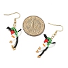 304 Stainless Steel MIYUKI Glass Seed Beads Bird Dangle Earrings EJEW-MZ00555-04-4